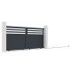 Brama przesuwna z aluminium AXIS VECTO 340x158cm - X-METAL