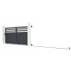Brama przesuwna z aluminium AXIS VECTO 340x158cm - X-METAL