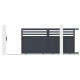 Brama przesuwna z aluminium AXIS VECTO 340x158cm - X-METAL