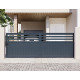 Brama przesuwna z aluminium AXIS VECTO 400x140cm - X-METAL