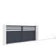 Brama przesuwna z aluminium AXIS VECTO 400x158cm - X-METAL