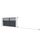 Brama przesuwna z aluminium AXIS VECTO 400x158cm - X-METAL