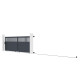 Brama przesuwna z aluminium AXIS ALTO 400x140cm - X-METAL
