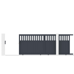Brama przesuwna z aluminium AXIS ALTO 400x158cm - X-METAL