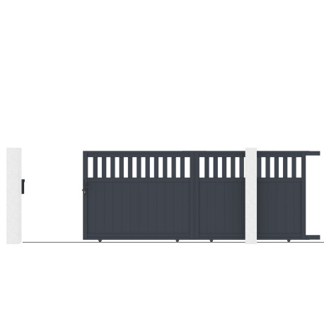 Brama przesuwna z aluminium AXIS ALTO 400x158cm - X-METAL