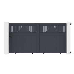 Brama przesuwna z aluminium AXIS TIME 300x158cm - X-METAL