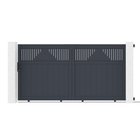 Brama przesuwna z aluminium AXIS TIME 300x158cm - X-METAL
