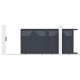 Brama przesuwna z aluminium AXIS TIME 340x158cm - X-METAL