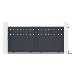 Brama przesuwna z aluminium AXIS FILM 300x140cm - X-METAL