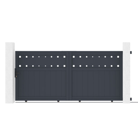 Brama przesuwna z aluminium AXIS FILM 300x140cm - X-METAL