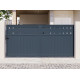 Brama przesuwna z aluminium AXIS FILM 340x158cm - X-METAL