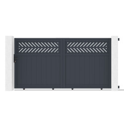 Brama przesuwna z aluminium AXIS GROW 300x158cm - X-METAL