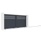Brama przesuwna z aluminium AXIS GROW 340x140cm - X-METAL