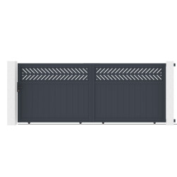 Brama przesuwna z aluminium AXIS GROW 400x158cm - X-METAL