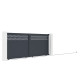 Brama przesuwna z aluminium AXIS GROW 400x158cm - X-METAL