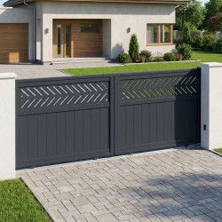 Brama przesuwna z aluminium AXIS GROW 340x140cm - X-METAL