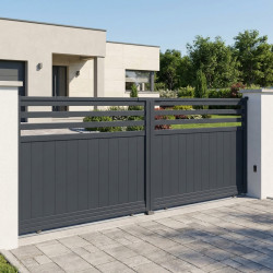 Brama przesuwna z aluminium AXIS VECTO 400x158cm - X-METAL