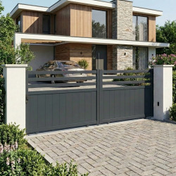 Brama przesuwna z aluminium AXIS VECTO 340x140cm - X-METAL