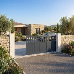 Brama przesuwna z aluminium AXIS ALTO 400x140cm - X-METAL