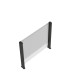 Panel ogrodzeniowy teleskopowy ze szkła - 2 słupki - 123x110–180cm - X-METAL