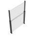 Panel ogrodzeniowy teleskopowy ze szkła - 2 słupki - 123x110–180cm - X-METAL