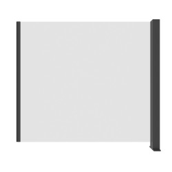 Zestaw rozszerzający do szklanego panelu ogrodzeniowego - 1 słupek - 123x110cm - X-METAL