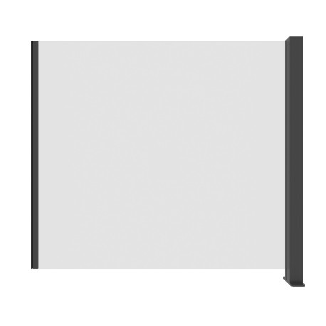 Zestaw rozszerzający do szklanego panelu ogrodzeniowego - 1 słupek - 123x110cm - X-METAL