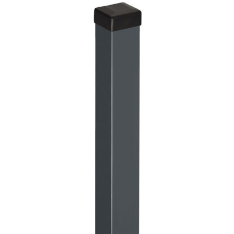 Słupek z ocynkowanej stali w kolorze szarym antracytowym - wys. 190cm - do zakotwiczenia - X-METAL