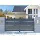 Ażurowa aluminiowa brama skrzydłowa SPACE 300x158 cm - X-Metal