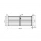 Ażurowa aluminiowa brama skrzydłowa SPACE 350x140 cm - X-Metal