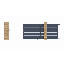 Ażurowa brama przesuwana z aluminium SPACE 300x140cm X-Métal