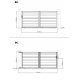  Brama przesuwna z nowoczesnego aluminium 350x158cm GARDE - X-Metal