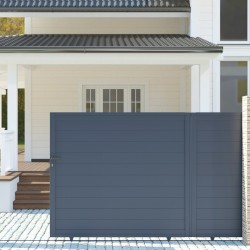 Brama przesuwna z nowoczesnego aluminium 392x142cm GARDE - X-Metal