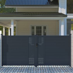 Brama skrzydłowa z nowoczesnego aluminium FANCY TIME 300x158cm GARDE X-Metal