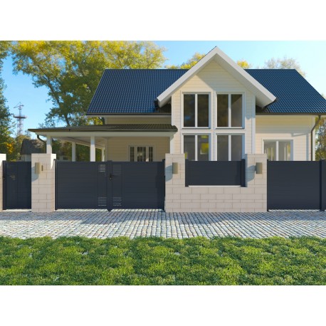  Brama przesuwna z nowoczesnego aluminium FANCY TIME 350x158cm GARDE - X-Metal