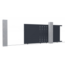 Brama przesuwna z nowoczesnego aluminium 300x173cm FANCY FILM GARDE - X-Metal