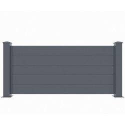 Ogrodzenie aluminiowe w kolorze antracytowym GARDE 190x89 cm - X-Metal