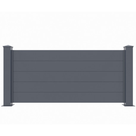 Ogrodzenie aluminiowe w kolorze antracytowym GARDE 190x89 cm - X-Metal
