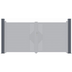 Słupek aluminiowy antracytowy do bram X-Metal - wys.191cm