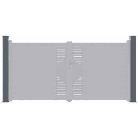Słupek aluminiowy antracytowy do bram X-Metal - wys.191cm