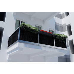 Parawan pleciony z tworzywa sztucznego 1,7x3m na balkon i ogrodzenie - 11 kolorów do wyboru - RATTAN ART