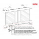 Brama przesuwna z nowoczesnego aluminium 300x158cm FANCY FILM GARDE - X-Metal